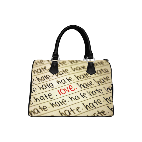 Love & Hate Pattern Boston Handbag (Model 1621)