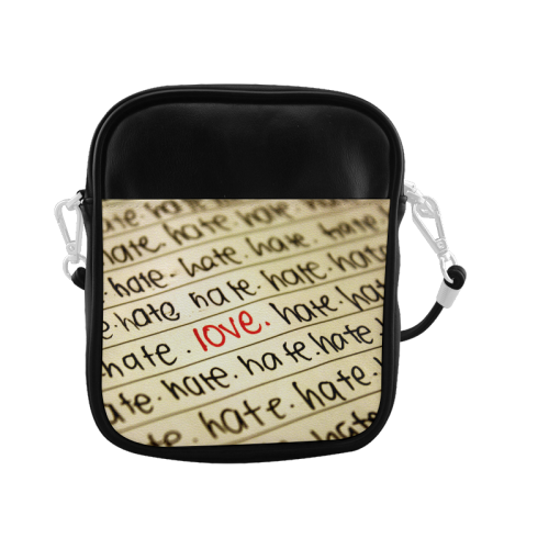 Love & Hate Pattern Sling Bag (Model 1627)