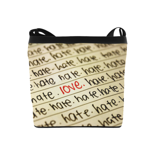 Love & Hate Pattern Crossbody Bags (Model 1613)