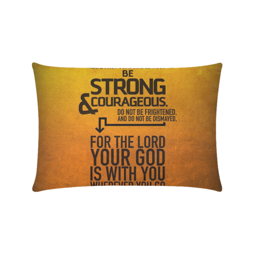 Bible Verses Joshua Custom Zippered Pillow Case 16"x24"(Twin Sides)