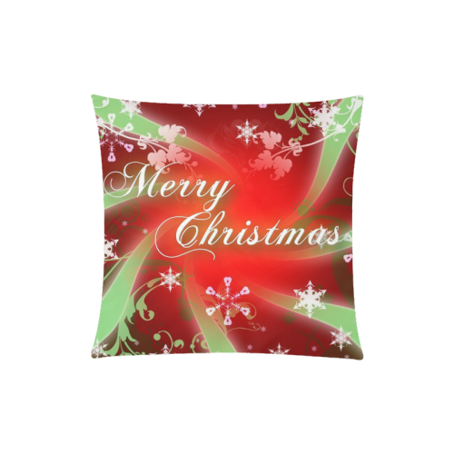 Merry Christmas Custom Zippered Pillow Case 20"x20"(Twin Sides)