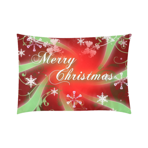 Merry Christmas Custom Zippered Pillow Case 20"x30"(Twin Sides)