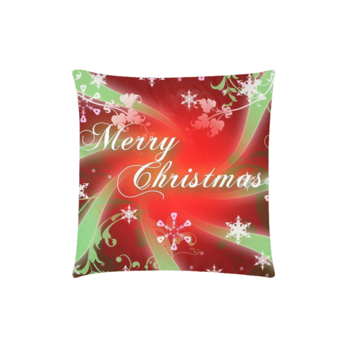 Merry Christmas Custom Zippered Pillow Case 18"x18"(Twin Sides)