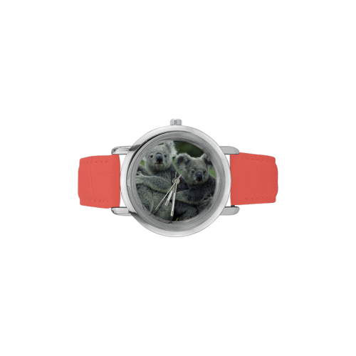 Koala Bear Women's Rose Gold Leather Strap Watch(Model 201)