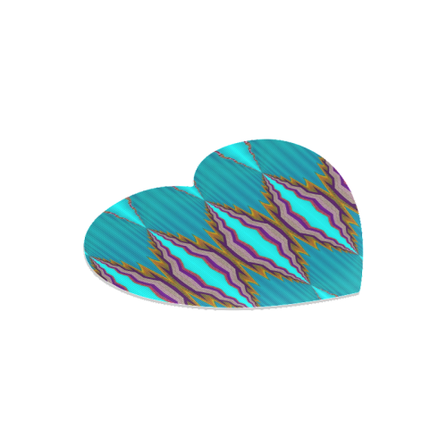 Heart shaped Mousepad with  light blue pattern-annabellerockz Heart-shaped Mousepad