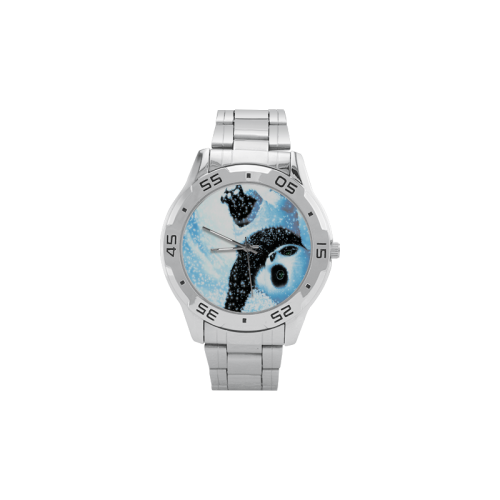 Panda Men's Stainless Steel Analog Watch(Model 108)
