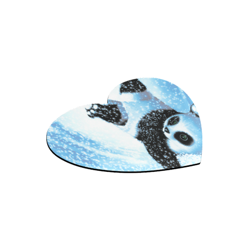 Panda Heart-shaped Mousepad