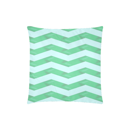 chevron Custom Zippered Pillow Case 18"x18"(Twin Sides)