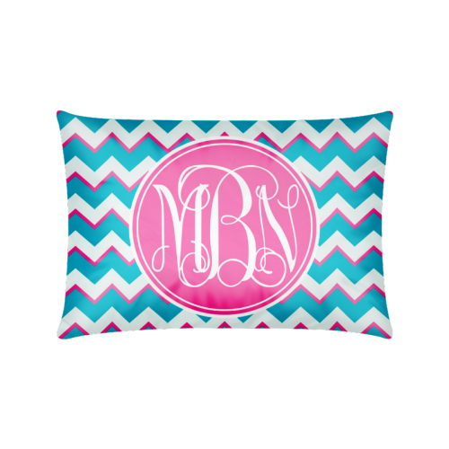 Word Chevron Custom Zippered Pillow Case 16"x24"(Twin Sides)