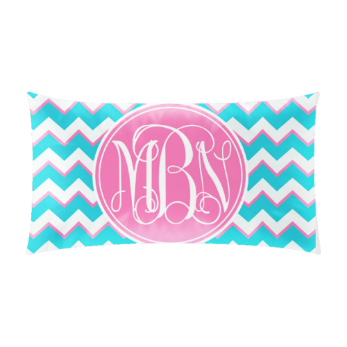 Word Chevron Rectangle Pillow Case 20"x36"(Twin Sides)