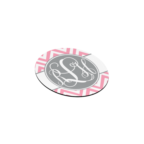 Pink Chevron Round Coaster