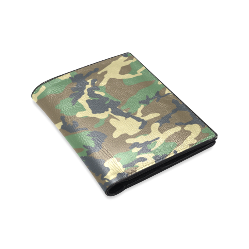 Dark Camouflage Men's Leather Wallet (Model 1612)