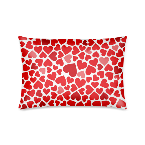 Free Vector Heart Shaped Custom Zippered Pillow Case 16"x24"(Twin Sides)