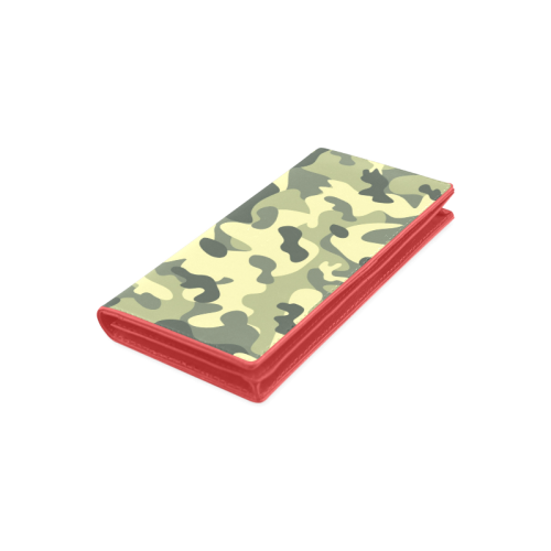 Camouflage Women's Leather Wallet (Model 1611)