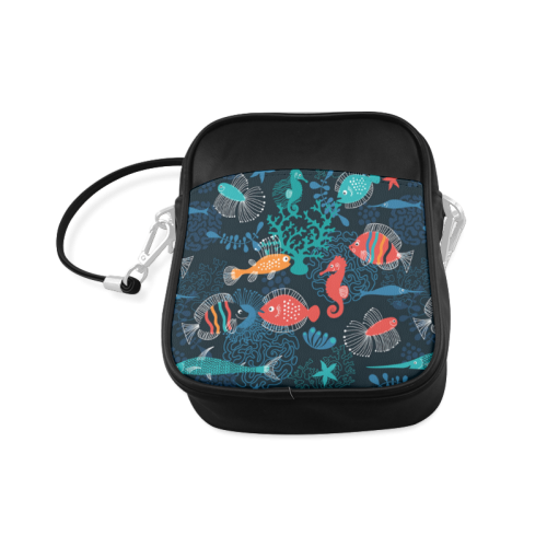 Sea Life Fish Cartoon Sling Bag (Model 1627)