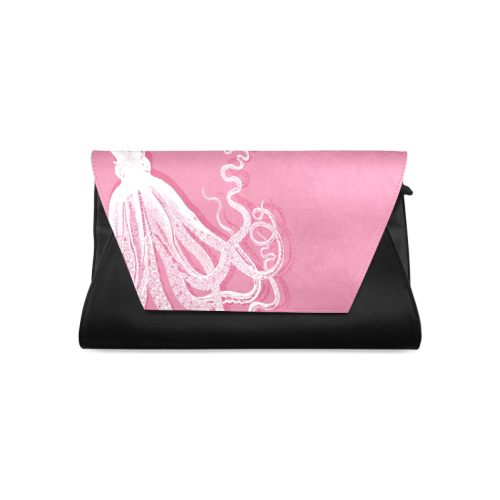 Octopus Pink Background Clutch Bag (Model 1630)