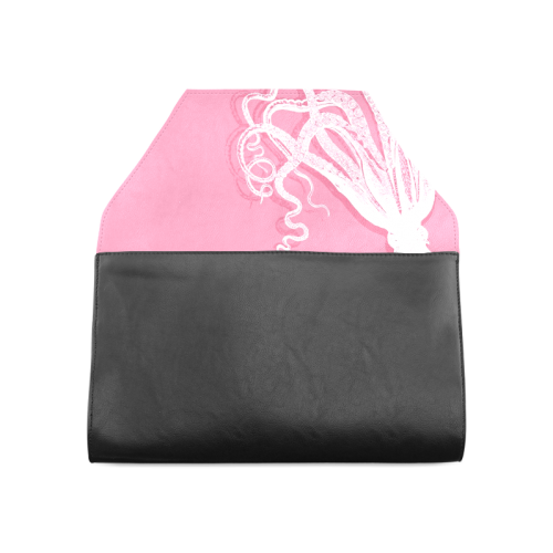 Octopus Pink Background Clutch Bag (Model 1630)