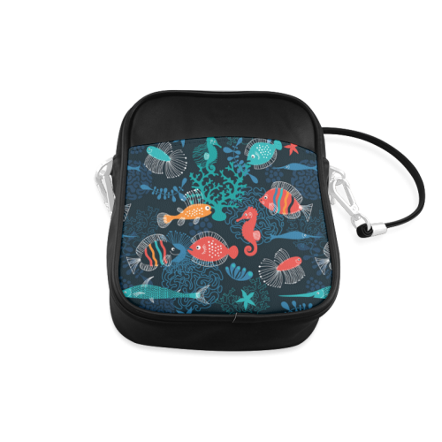 Sea Life Fish Cartoon Sling Bag (Model 1627)