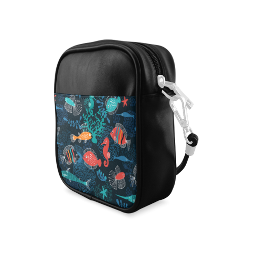 Sea Life Fish Cartoon Sling Bag (Model 1627)