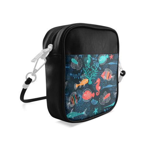 Sea Life Fish Cartoon Sling Bag (Model 1627)