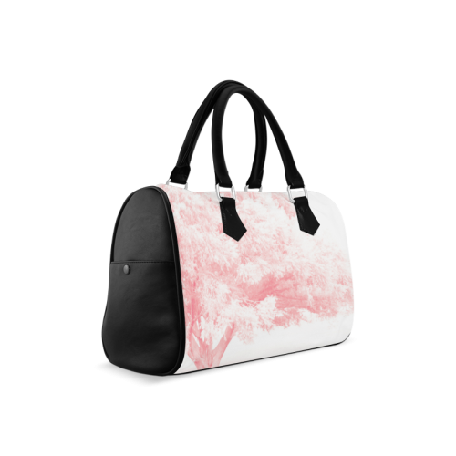 Frosted Pink Tree Boston Handbag (Model 1621)