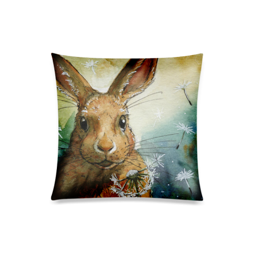 Lovely And Famous Paintings of Rabbits Custom Zippered Pillow Case 20"x20"(Twin Sides)