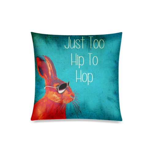 Red Rabbit Cool Acrylic Paintings Custom Zippered Pillow Case 20"x20"(Twin Sides)