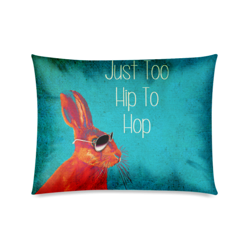 Red Rabbit Cool Acrylic Paintings Custom Zippered Pillow Case 20"x26"(Twin Sides)