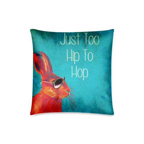 Red Rabbit Cool Acrylic Paintings Custom Zippered Pillow Case 18"x18"(Twin Sides)