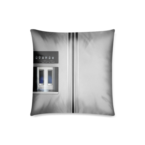 Custom Stainless Steel Refrigerator Cool Design Custom Zippered Pillow Case 18"x18"(Twin Sides)
