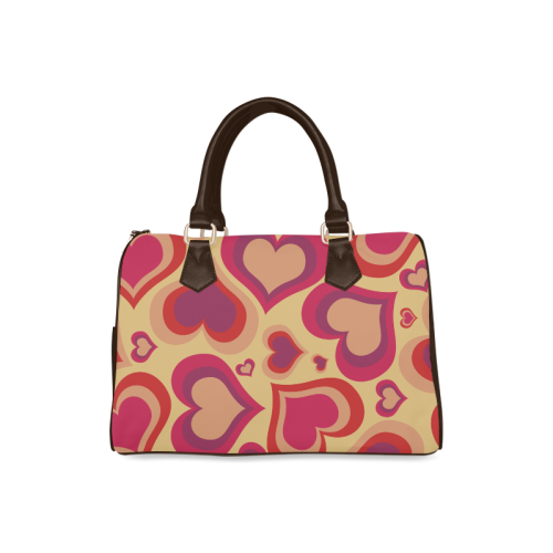 cute heart backgrounds Boston Handbag (Model 1621)