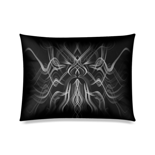 Tribal Cool Black And White Custom Stylish Custom Zippered Pillow Case 20"x26"(Twin Sides)