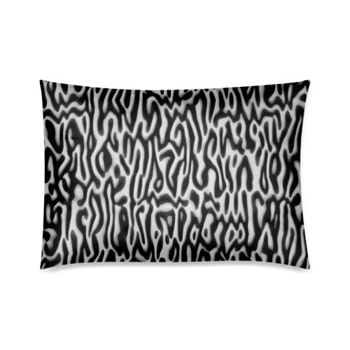 Black And White Art Fantastic Design Custom Zippered Pillow Case 20"x30"(Twin Sides)