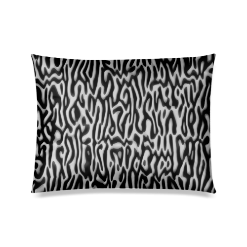 Black And White Art Fantastic Design Custom Zippered Pillow Case 20"x26"(Twin Sides)