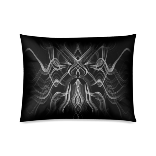 Tribal Cool Black And White Custom Stylish Custom Zippered Pillow Case 20"x26"(Twin Sides)