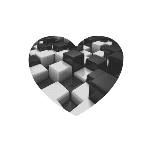Black and white keys Heart-shaped Mousepad