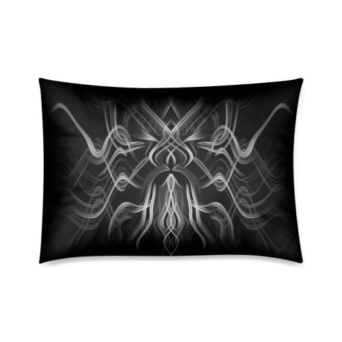 Tribal Cool Black And White Custom Stylish Custom Zippered Pillow Case 20"x30"(Twin Sides)