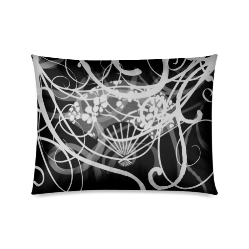 Bright black and white Custom Zippered Pillow Case 20"x26"(Twin Sides)