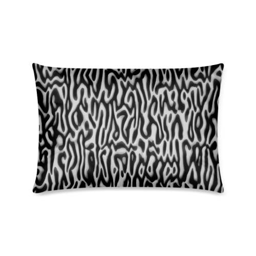 Black And White Art Fantastic Design Custom Zippered Pillow Case 16"x24"(Twin Sides)