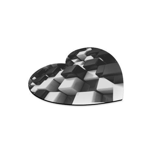 Black and white keys Heart-shaped Mousepad