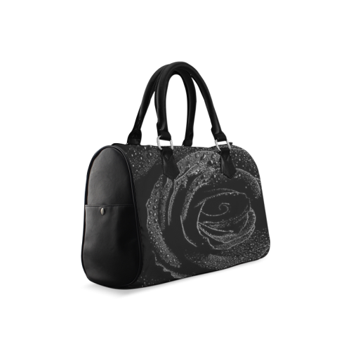 Black Rose Boston Handbag (Model 1621)