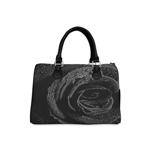 Black Rose Boston Handbag (Model 1621)