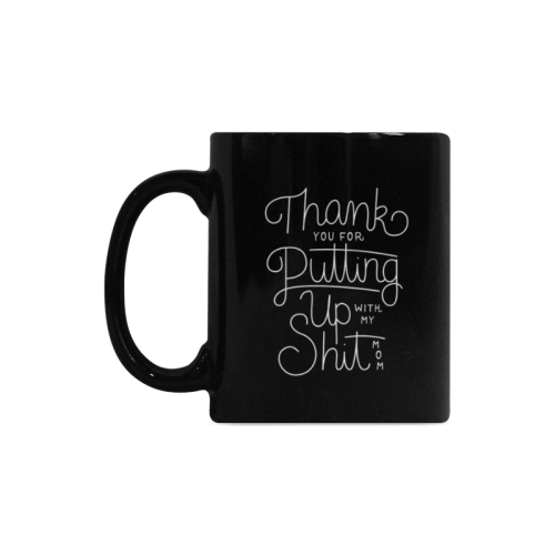 Art Happy Mother's Day Quotes Black Backgroun White Mug(11OZ)