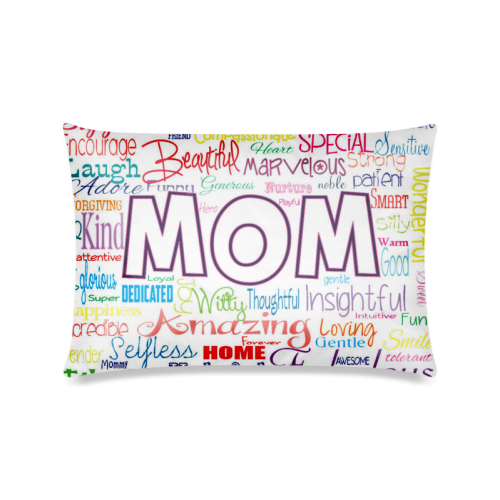 mothersday Custom Zippered Pillow Case 16"x24"(Twin Sides)