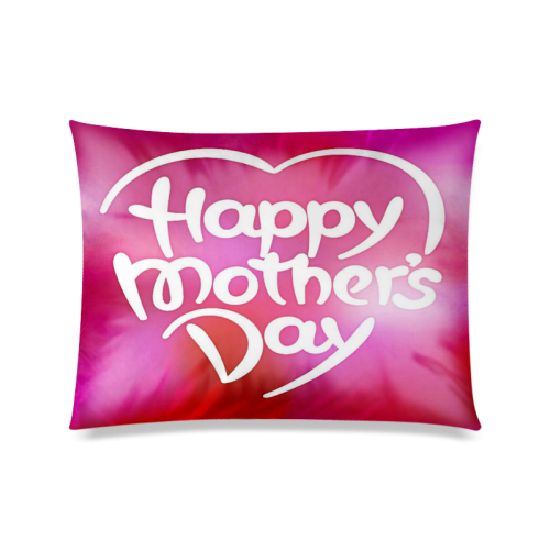 Colorful Mothers Day Custom Zippered Pillow Case 20"x26"(Twin Sides)