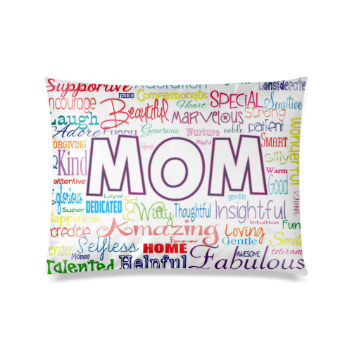 mothersday Custom Zippered Pillow Case 20"x26"(Twin Sides)