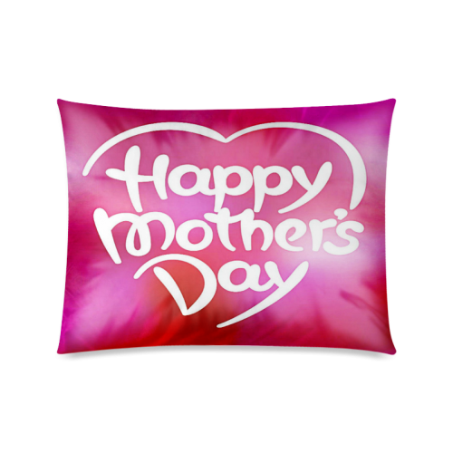 Colorful Mothers Day Custom Zippered Pillow Case 20"x26"(Twin Sides)