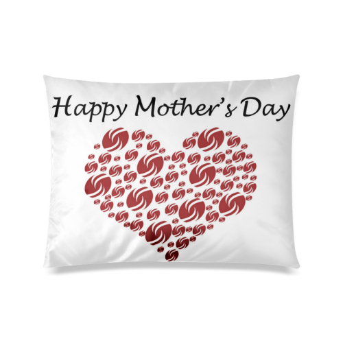 Mothers Day LOVE Logo Custom Zippered Pillow Case 20"x26"(Twin Sides)