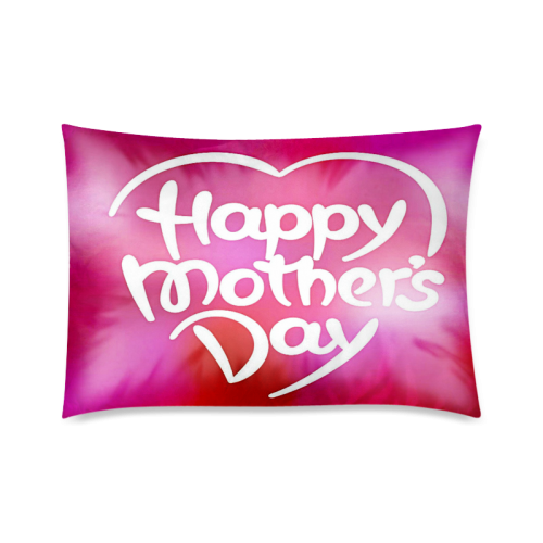 Colorful Mothers Day Custom Zippered Pillow Case 20"x30"(Twin Sides)