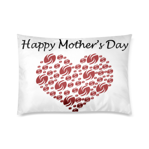 Mothers Day LOVE Logo Custom Zippered Pillow Case 20"x30"(Twin Sides)